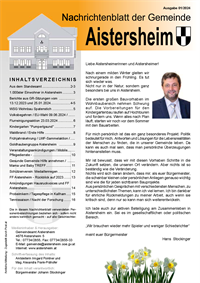 Nachrichtenblatt Aistersheim 01/2024